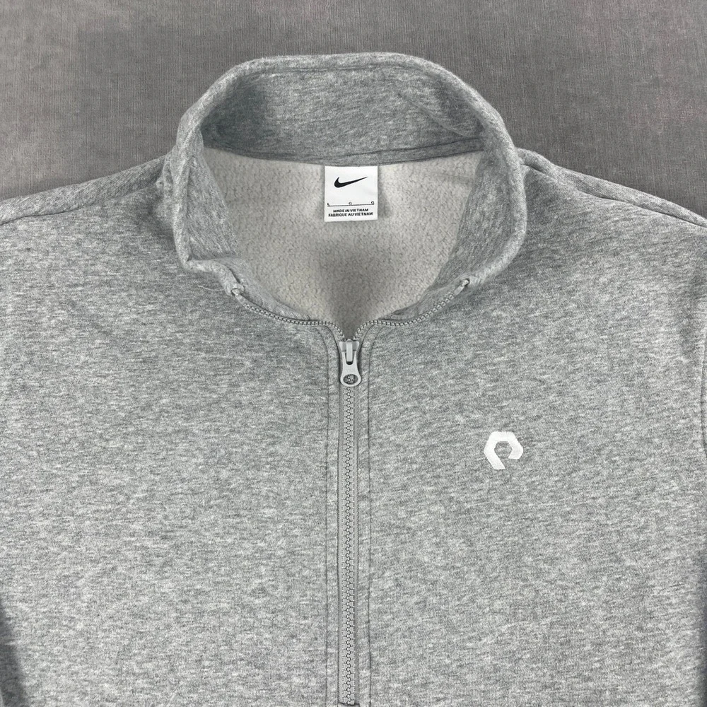 Nike Mens Large Gray Quarter Zip‎ Pullover Global Advanced Services Sweatshirt